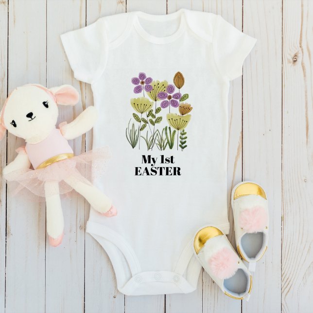 Body Para Bebé Mi primera floral de Pascua (Subido por el creador)