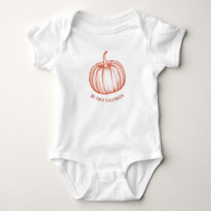 Body Para Bebé Mi primera ilustración de calabaza de Halloween