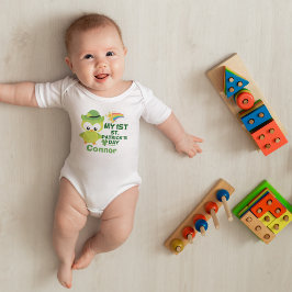 Body Para Bebé Mi primera lechuza graciosa del Día de San Patrici