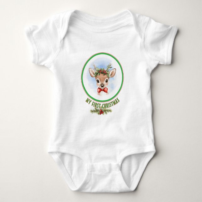 Body Para Bebé Mi primera Navidad, querida (Anverso)