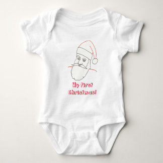 Body Para Bebé Mi primera Navidad, Santa Contorno de Camisas para