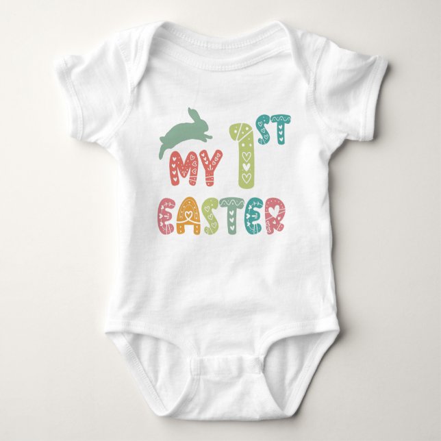 Body Para Bebé Mi primera Pascua | El primer conejito de Pascua (Anverso)