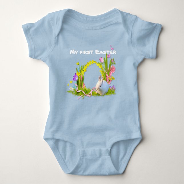 Body Para Bebé Mi primera Pascua para los chicos (Anverso)