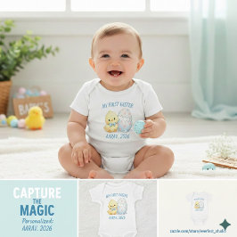 Body Para Bebé Mi Primera Pascua Personalizada Pollito Lindo 2026