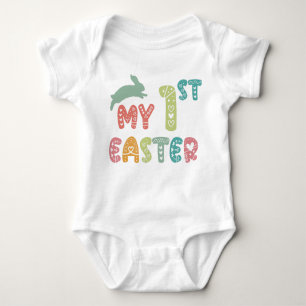Body Para Bebé Mi primera Pascua   Primer conejito de pascua del