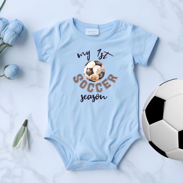Body Para Bebé Mi primera pelota de fútbol de temporada acuática (Subido por el creador)