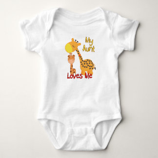 Body Para Bebé Mi tía Loves Me Giraffe