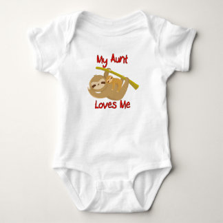Body Para Bebé Mi tía Loves Me Sloth