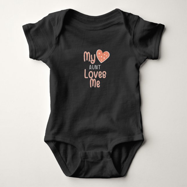 Body Para Bebé Mi tía me ama a mi bebé traje bodysuit (Anverso)