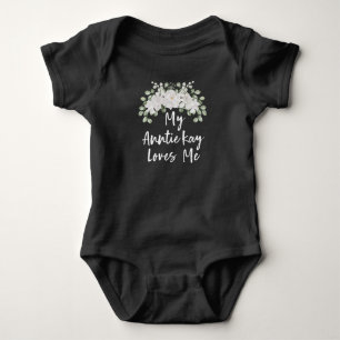Body Para Bebé Mi tía me ama, Tía personalizada, Bebé divertido
