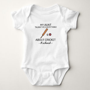 Body Para Bebé Mi tía me enseñó todo sobre cricket