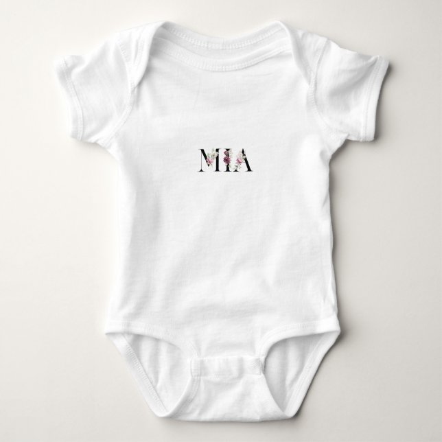 Body Para Bebé Mia de nombres (Anverso)