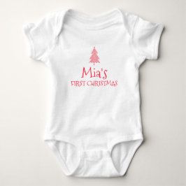 Body Para Bebé Mia First Christmas Baby 1er Xmas Name Outfit
