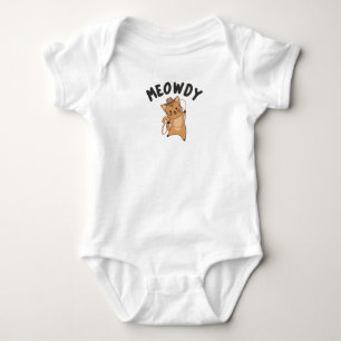 Body Para Bebé Miau Howdy Gato Vaquero Con Lasso Gatos Lindos