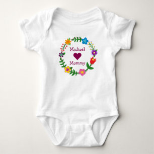 Body Para Bebé Michael Hearts Mami Elegant Floweriza Personalize