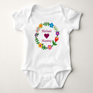 Body Para Bebé Michael Hearts Mommy Elegant Floweralize