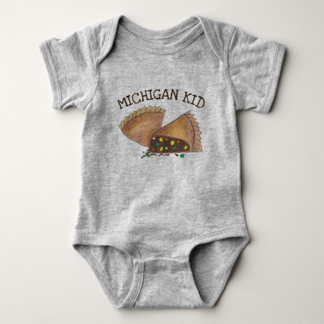 Body Para Bebé Michigan Kid Upper Peninsula Pasty Meat Pie Foodie (Anverso)
