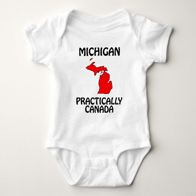 Body Para Bebé Michigan - Prácticamente Canadá (Anverso)