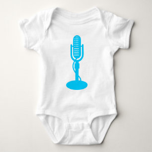 Body Para Bebé Micrófono - Azul Cielo