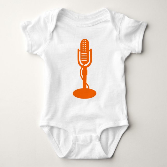 Body Para Bebé Micrófono - Naranja (Anverso)