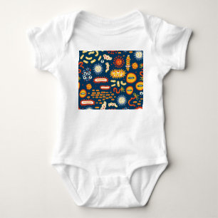 Body Para Bebé Microorganismos azul oscuro: patrón de biología