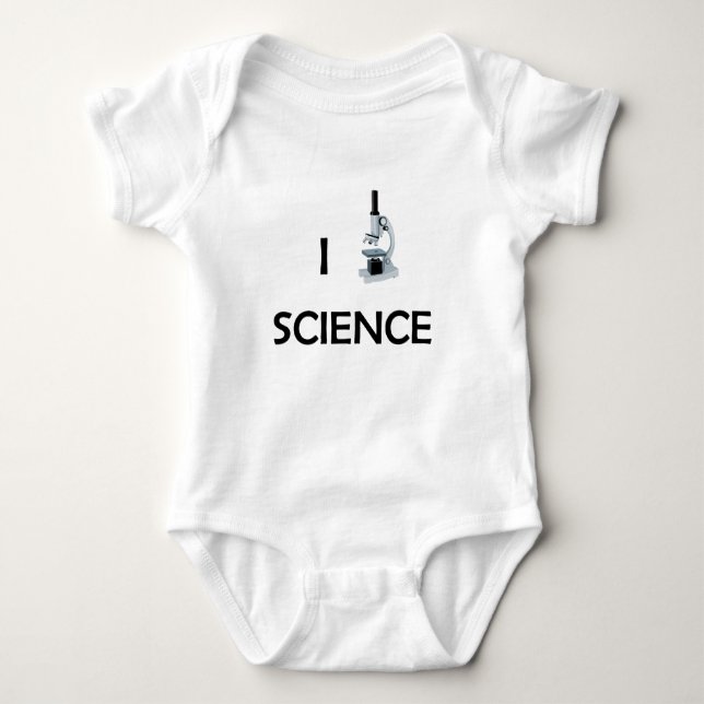 Body Para Bebé Microscopio de la ciencia del amor (Anverso)