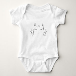 BODY PARA BEBÉ MIDDLE FINGER CAT