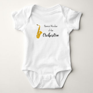 Body Para Bebé Miembro Más Nuevo de la Camiseta de Saxofón de la 