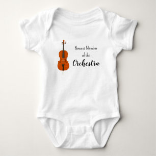 Body Para Bebé Miembro Más Nuevo del Bodysuit de Cello de la Orqu