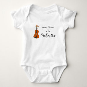 Body Para Bebé Miembro Más Nuevo del Bodysuit de Violín de la Orq