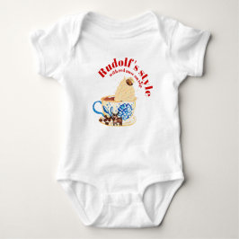 Body Para Bebé Mikitiez rudolf navidades de renos rojos cereza