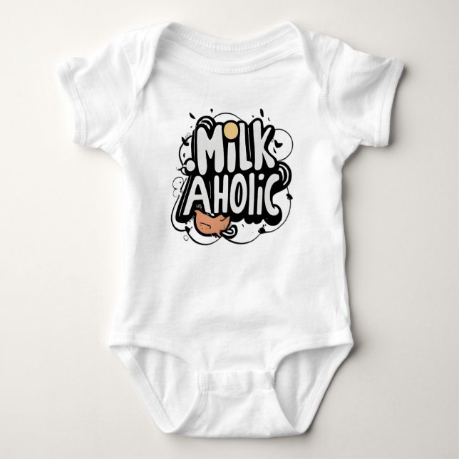 Body Para Bebé Milkaholic Funny (Anverso)