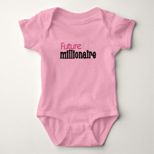 Body Para Bebé Millonario futuro rosado