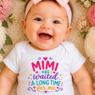 Body Para Bebé Mimi ha esperado Bodysuit colorido para bebé