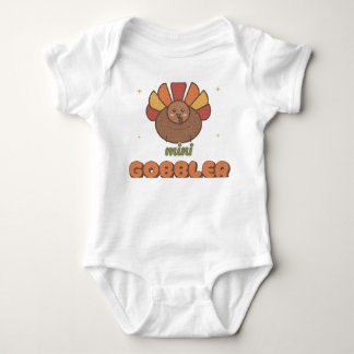Body Para Bebé Mini Gobbler Baby Traje de Acción de Gracias Pavo