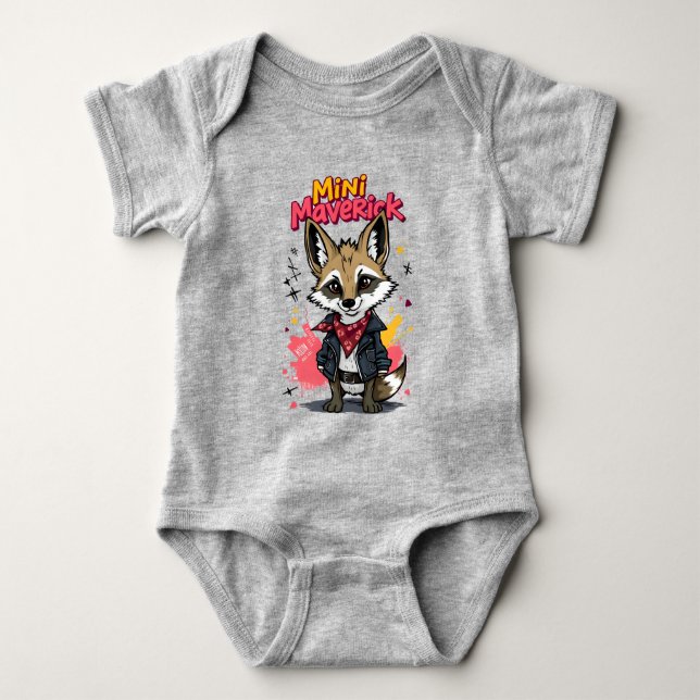 Body Para Bebé Mini Maverick Cool Rebel Coyote Playground Punk  (Anverso)