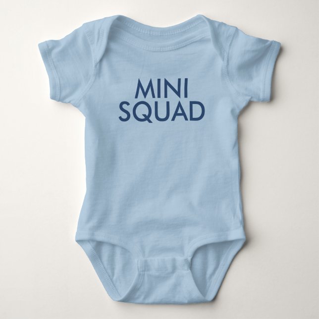Body Para Bebé Mini Squad Cubre Azul Tragón de eslóganes (Anverso)