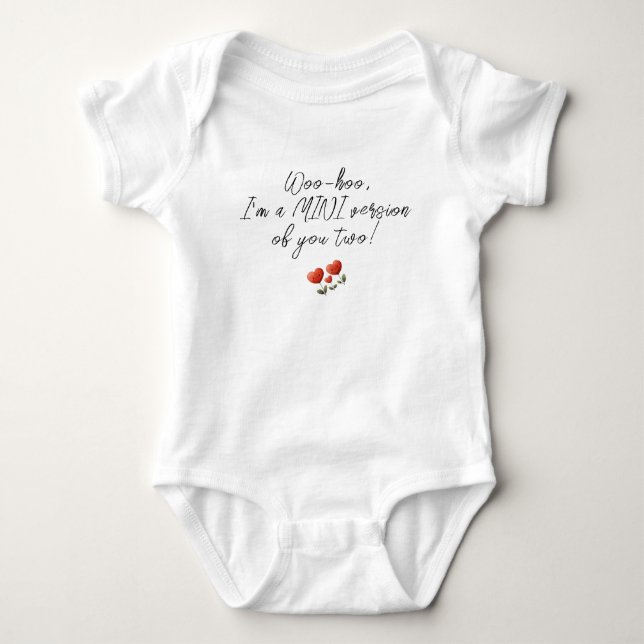 Body Para Bebé Mini Version Of You Two, Funny Unisex  (Anverso)