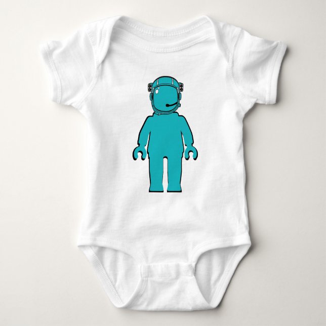 Body Para Bebé Minifig de astronauta estilo banksy (Anverso)