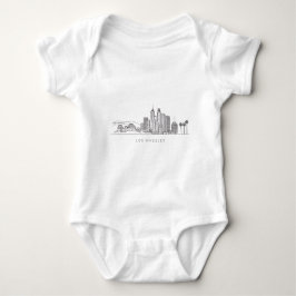 Body Para Bebé Minimalist Los Angeles Skyline Illustration