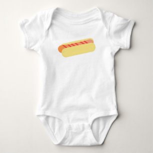Body Para Bebé Minimalista Comilón de Hotdog Hambriento