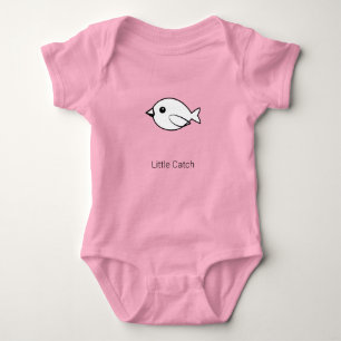 Body Para Bebé Minimalista Pez Lindo Pequeña Captura Rosa