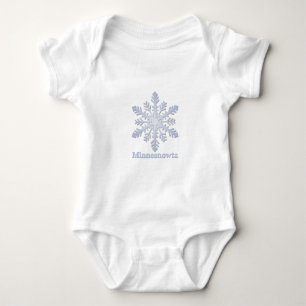 Body Para Bebé Minnesnowta Blue Snowflake