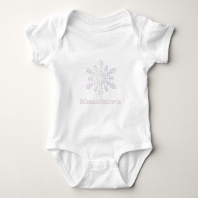 Body Para Bebé MinneSnowta con copo de nieve (Anverso)