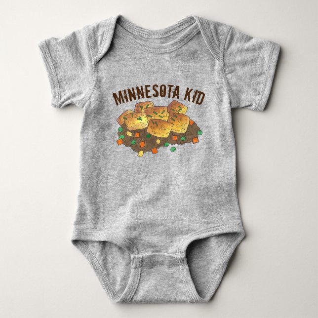 Body Para Bebé Minnesota Kid Hot Dish Tater Tot Hotdish Casserole (Anverso)