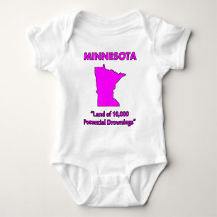 Body Para Bebé Minnesota - Tierra de 10,000 Posibles Ahogamientos