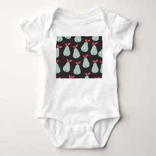Body Para Bebé Mint Pears: Textura sin soldadura vintage