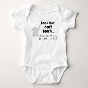 Body Para Bebé ¡Mira, pero no toques!Elefante Cute