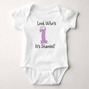 Body Para Bebé Mire quién es 1 camiseta adaptable del cumpleaños