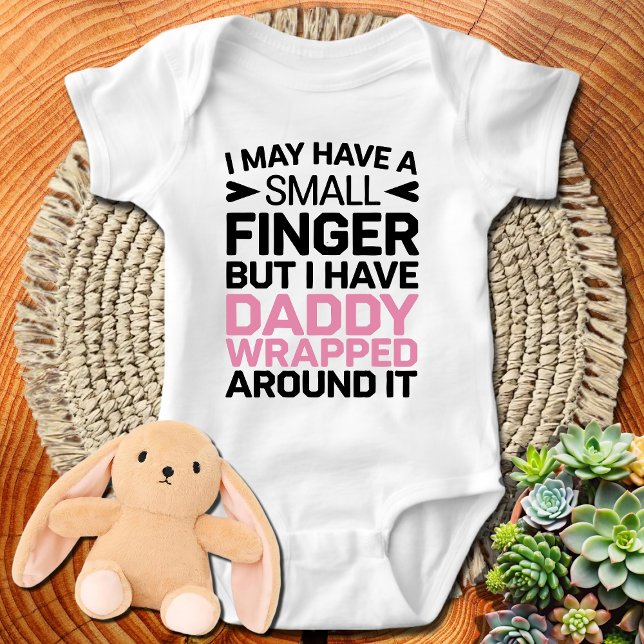Body Para Bebé Mis dedos pueden ser pequeños pero ya tengo a Papi (Subido por el creador)